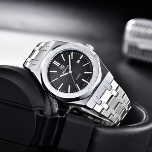 Reloj BENYAR Cuadrado para Hombre, de Acero Inoxidable, Luminoso e Impermeable, con Calendario, Estilo Ejecutivo y Juvenil, de Cuarzo, Gran Venta - Product Image 5