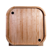 Sauna Esterna in Abete Carbonizzato 1600x2060x2000mm per 4 Persone, Modello Cubo con Luce LED, Disponibile nel Magazzino USA