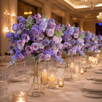Décoration d'allée de mariage, boule de fleurs en soie, centre de table de mariage, arrangement floral lavande violet, décoration florale pour centre de table