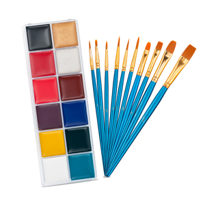 <strong>Professional</strong> Festivals Makeup Non-toxic Children Safe 12 Colors <strong>Face</strong> &amp; Body <strong>Painting</strong> <strong>Kit</strong> with Brush - Product Image 4