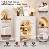 Meuble d'appoint décoratif de style français pour salon commercial avec foyer, idéal pour salon de beauté ou mur d'arrière-plan pour diffusion en direct