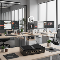 Router Mini PC Popular 2026 con 4 LAN, Ethernet de 1000Mbps, Firewall, Router de 4ª y 5ª Generación, Dispositivo de Red Linux Pfsense para Hardware Appliance