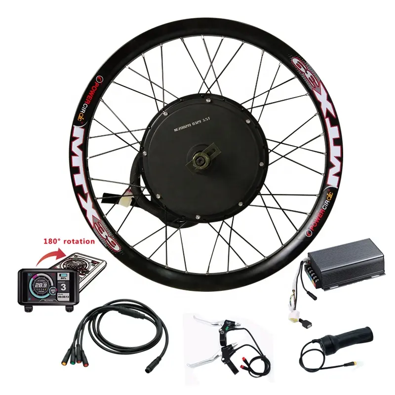 Ebike kit de bicicleta elétrica de alta potência, 72v, 5000 w, cubo de bicicleta elétrico, kit de conversão de motor com controle de sabvoton