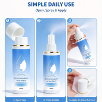 Brume Faciale à l'Acide Hypochloreux Marque Blanche – Spray Apaisant Réparateur Après-Soleil – Tonique Purifiant Doux pour le Visage et le Corps