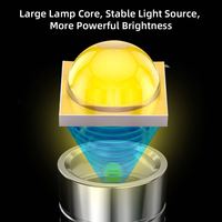 Lampe torche LED blanche multifonctionnelle étanche à laser, haute luminosité, mini, design magnétique, indice IP66, piles sèches, 8 modes
