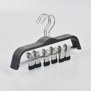 Muestra gratis de perchas de plástico <span class=keywords><strong>Zara</strong></span> con clips, perchas de plástico negro mate para vestido de niños - Product Image 1