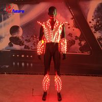 Costume de robot lumineux LED Future Warrior, armure lumineuse pour événements en club, rave, performance sur scène, cosplay