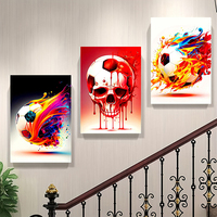 Peinture sur toile de football style Art déco colorée, affiches sportives pour salle de sport, tableau mural pour garçons fans, décoration pour salon, chambre d'enfants, club