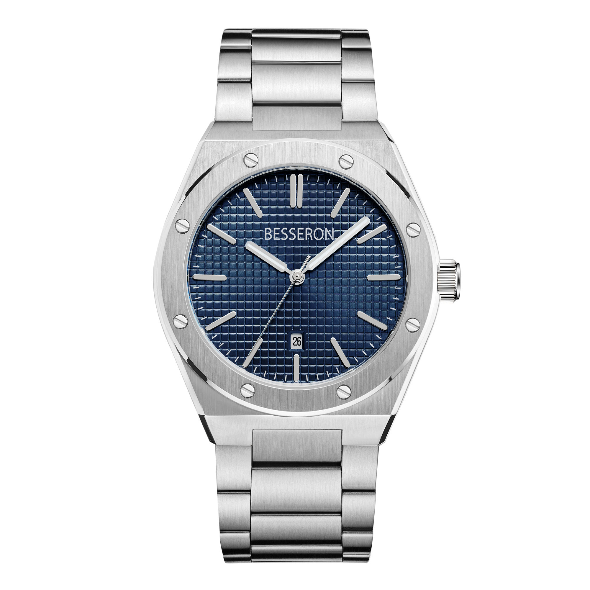 Blue face men watch