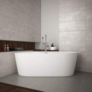 Meilleur prix pour une <span class=keywords><strong>baignoire</strong></span> ovale autoportante moderne pour hôtel, avec fonction de bain profond et drain, en acrylique - Product Image 4