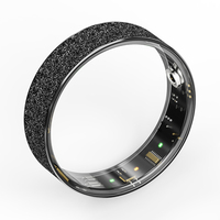 Bague connectée pour femme V3 en acier inoxydable avec surface givrée, chipset AB2026B3, compteur de pas, étanche 5ATM, contrôle à distance via application