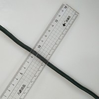 Corde en nylon tressé de gros 5mm Cordon en polyester noir pour cordon de tirage