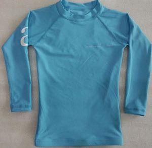 Maillot <span class=keywords><strong>de</strong></span> bain à manches longues pour femme en turquoise uni, idéal pour le surf, la plongée sous-marine et le snorkeling – Protection anti-UV – Grande <span class=keywords><strong>Vente</strong></span> - Product Image 3