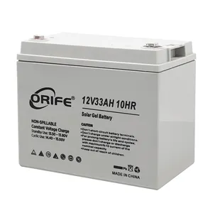 ORIFE Inverter kustom baterai gel 38ah 12v 33ah tenaga surya asam timbal ups siklus dalam