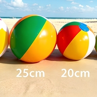 Ballon de plage gonflable en plastique pour jeunes (15-35 ans) – Jeux de piscine et aquatiques – Cadeau 6 couleurs