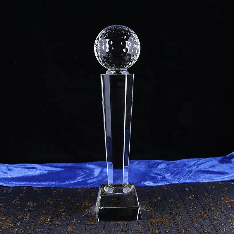 Crystal Trophy China Suppliers Custom Wholesale Trophies and Plaques Trofeo De Cristal Resin Award Medals Crystal Trophy