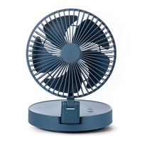 Alyster Desktop-Klappventilator, bürstenloser Motor, USB wiederaufladbar, 2000 mAh-4000 mAh, automatische Oszillation, 3 Geschwindigkeiten, 36-45 dB, leistungsstark