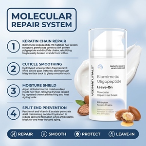 Masque Capillaire Réparateur Moléculaire Sans Rinçage Breveté – Réparation Durable <span class=keywords><strong>Cheveux</strong></span> Secs/Frisés/Abîmés – Répare les Dommages en 4 Minutes – Convient aux <span class=keywords><strong>Cheveux</strong></span> Teints ou Traités à la Chaleur - Product Image 3