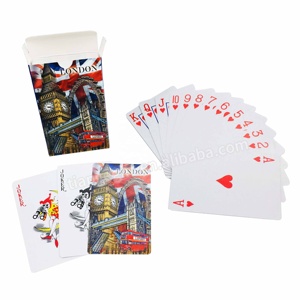 Custom UK London Single-Sided 350gsm Art Paper Durable Playing Cards for Family Use - Product Image 1