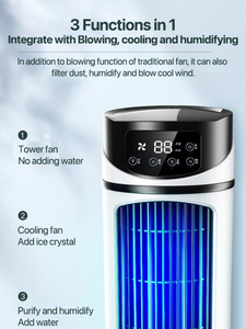 Xách Tay Mini Điều Hòa Không Khí Fan 3 Tốc Độ Điều Khiển Thông Minh ABS + Linh Kiện Điện Tử Thấp OEM Phòng Làm Mát Không Khí Ánh Sáng Ban Đêm Của Nhãn Hiệu - Product Image 4