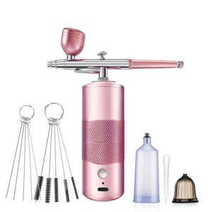 Kit aérographe portable rechargeable USB pour barbier, tatouages, cheveux, ongles, maquillage, pistolet pulvérisateur sans fil à injection d'oxygène - Product Image 1