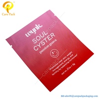 Sachet biodégradable en papier d'aluminium à fermeture automatique, Sachet d'échantillon à fermeture automatique, emballage cosmétique