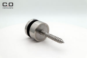 Frameless 강화 유리 난간 스테인레스 스틸 스탠드 오프 곡선 유리 난간 - Product Image 3