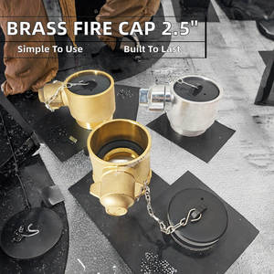 2026 John Morris BS336 Adaptateur instantané fileté femelle BSP 2,5 pouces, capuchon flexible en laiton, accessoires de lutte contre l'incendie, couvercle de chaîne - Product Image 2