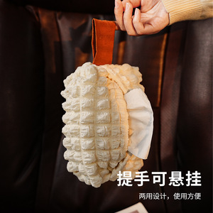 Boîte à mouchoirs en coton motif bulles, design paon bleu, à suspendre, pour chambre, bureau, voiture - Product Image 2