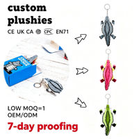Porte-clés en peluche crocodile personnalisé unisexe, faible MOQ, OEM ODM, breloque de sac en peluche douce, jouets en peluche animaux, directement de l'usine