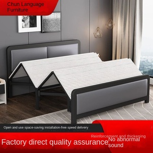 <span class=keywords><strong>Lit</strong></span> souple moderne de 1,2 m à <span class=keywords><strong>hauteur</strong></span> réglable pour adultes, pliable, pour usage domestique, dortoir, location, salon - Product Image 2