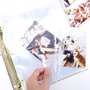 Porte-cartes d'idols Kpop en plastique transparent avec logo personnalisé, album A5, classeur à 6 anneaux pour photocartes avec pochettes - Product Image 1