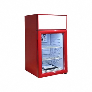 Réfrigérateur commercial de comptoir OUMEITE SC42L 42L avec porte vitrée pour boissons et autocollant de marque - Product Image 3