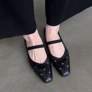 Zapatos Planos de Mujer con Diseño Exclusivo, Punta Cuadrada, Plataforma Oculta, Una Sola Correa, Ajuste Delgado, Casuales y de Vestir 2026 - Product Image 5