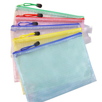X515 Vente en gros de pochettes en maille imperméables, sacs de voyage multi-usages, sacs à fermeture éclair pour documents, pour le bureau et l'école