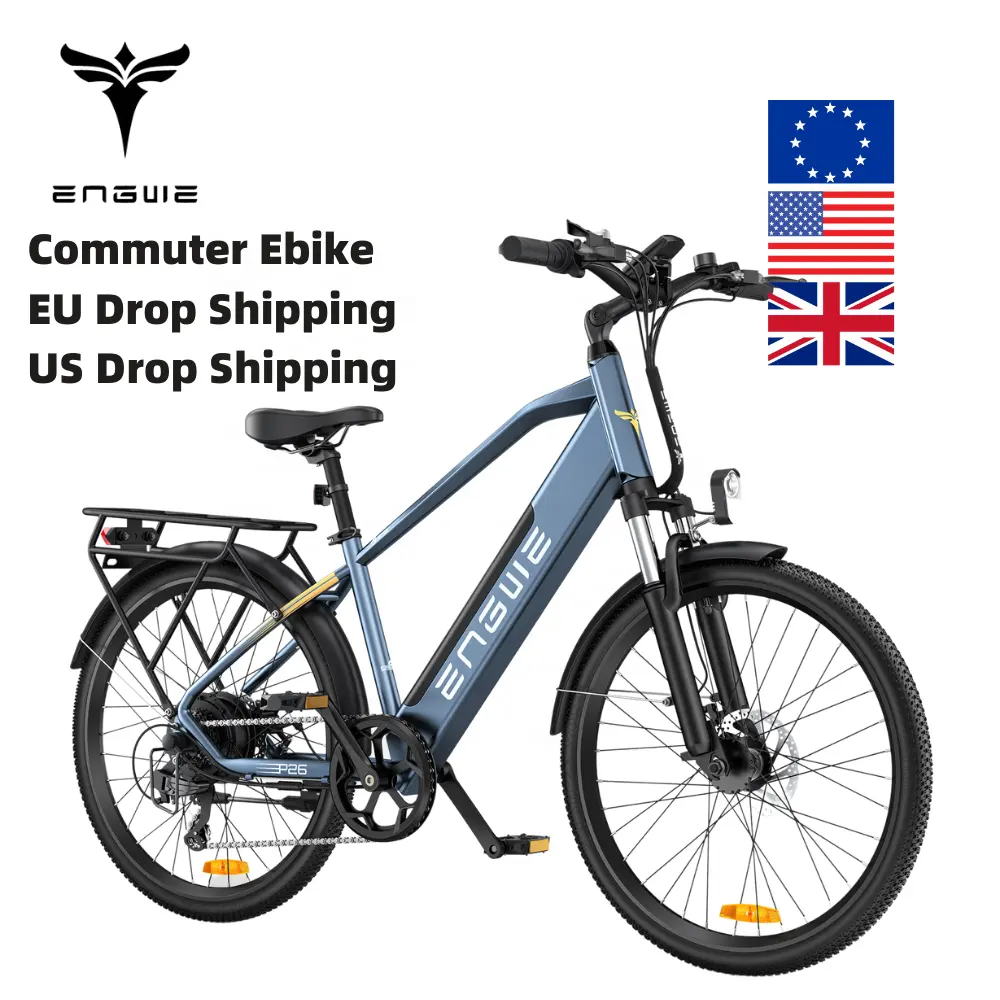 Engwe P26 US Dropshipping Commuter Ebike 26" 48V 13.6Ah 500W City electric e bicycle bike Engwe P26