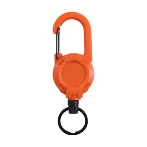 Mosquetón retráctil portátil antipérdida con cuerda de alambre de acero telescópica para exteriores, ideal para camping y llavero. - Product Image 3