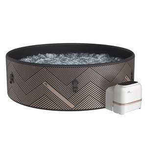 Inflatable PVC gia đình bồn tắm spa tắm Massage bong bóng hồ bơi Xô gấp hồ bơi ngoài trời Vòng suối nước nóng cho người lớn 10 thân thiện với môi - Product Image 1