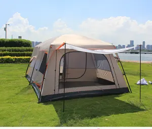 Barraca de luxo europeia personalizada para acampamento ao ar livre, grande cabine familiar para 12 pessoas, para 5 e 8 pessoas