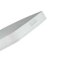 Pomme de douche carrée blanche en ABS écologique multifonctionnelle, élégante douchette à main avec jet de pulvérisation, buse en silicone