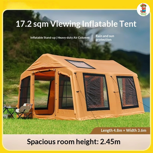 Groene Oor Aap Grote Luxe 5 6 <span class=keywords><strong>7</strong></span> Persoons Waterdichte Duurzame Opblaasbare Luchtdichte Kampeertent voor Buiten Kamperen - Product Image 2