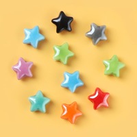 Cuentas de cerámica con forma de estrella pequeña para hacer joyas DIY, como aretes, pulseras, collares, etc.