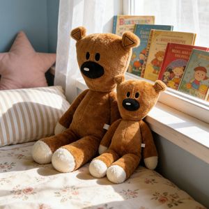 Ours en peluche compagnon Mr. <span class=keywords><strong>Bean</strong></span>, jouet en peluche doux, rembourrage en coton PP, matière polyester, 31cm-50cm, cadeaux <span class=keywords><strong>de</strong></span> fêtes - Product Image 2