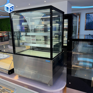 Réfrigérateur de boulangerie à 3 niveaux à économie d'énergie, 1,2 m (1500 mm), <span class=keywords><strong>vitrine</strong></span> réfrigérée à refroidissement ventilé avec vitre droite pour gâteaux - Product Image 5