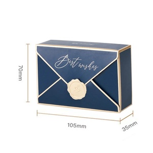 Best Selling Custom Luxury Candy Chocolate Packaging Gold Foil <b>Envelope</b> <b>Gift</b> <b>Box</b> for Wedding - Product Image 2