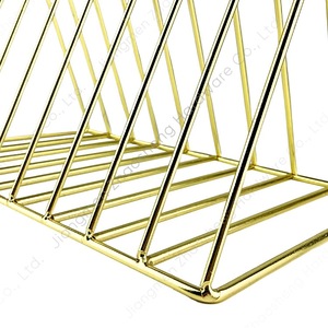 Desktop Magazine Rack 9 Grids Durable Iron Bookshelf Storage <b>Organizer</b> Office <b>File</b> Holder - Product Image 3