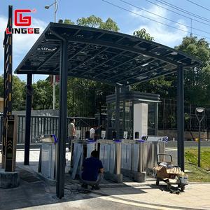 3x5m 4x6m Toit en polycarbonate anti-écrasement Parking Carport personnalisé Deux <span class=keywords><strong>voitures</strong></span> Protection UV <span class=keywords><strong>Garage</strong></span> en aluminium Double Carports - Product Image 2