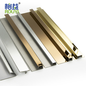 Nhà máy tùy chỉnh 6063/6463 nhôm ngói cạnh <span class=keywords><strong>TRIM</strong></span> kim loại bên ngoài góc nhôm gạch <span class=keywords><strong>TRIM</strong></span> - Product Image 1