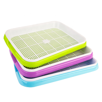 Microgreen Tray Plateaux de semis en plastique pépinière semoir strater cultiver pot de plantes