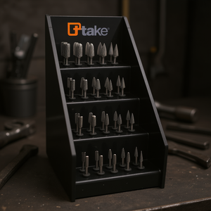 Ttake – Présentoir de 40 fraises coniques en carbure, tige de 6 mm, coupe Z6, pour outils de machine - Product Image 3